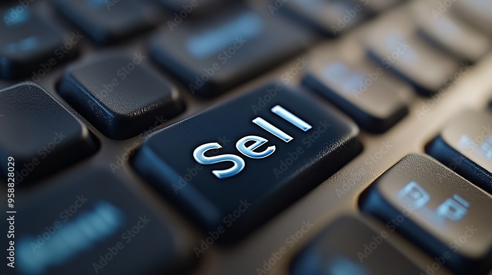 Poster detailed close-up of keyboard with 