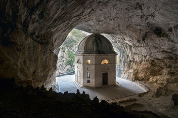 Italy/Marches, Ancona district, Genga, hermitage of Santa Maria infra Saxa, by the architect...