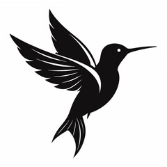 Hummingbird Black silhouette