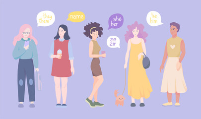 Communication of non-binary people, addresses, pronouns