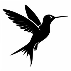 Hummingbird Black silhouette