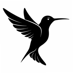 Hummingbird Black silhouette