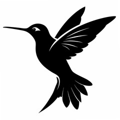 Hummingbird Black silhouette