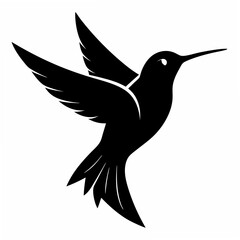 Hummingbird Black silhouette