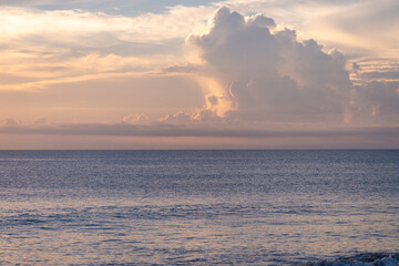 Sunrise on the beach over the Atlantic Ocean in the Outer Banks of North Carolina, taken in Nags...