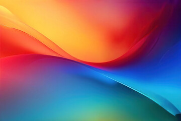 Abstract background with vibrant blue, red, and yellow colors in a wave pattern.