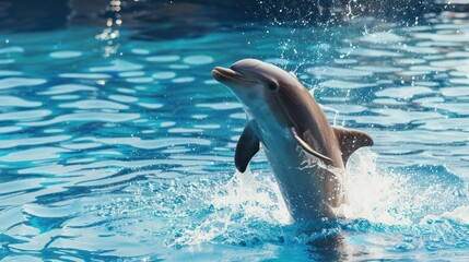 Naklejka premium Dolphin Leaping Out of Water