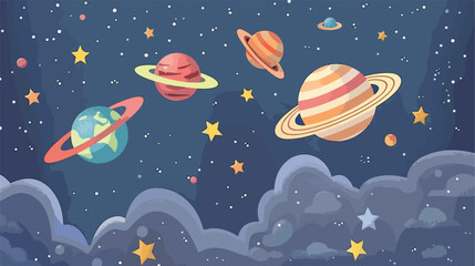 Poster with Galaxy Concept Travel and Adventure Theme