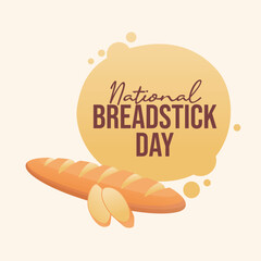 National Breadstick Day vector design template good for celebration usage. National Breadstick Day design. flat design. eps 10.