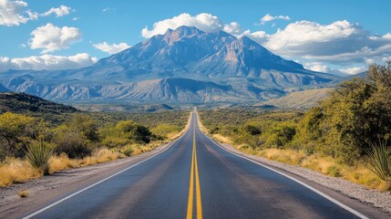 Naklejka premium Mountainous Road Adventure