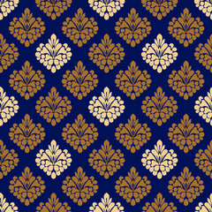 Fototapeta premium Seamless Classic Damask Wallpaper