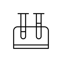 test tube line icon