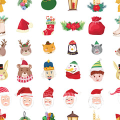 Christmas seamless pattern background.
