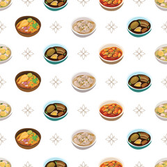 Thaifood seamless pattern background.
