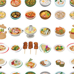 Thaifood seamless pattern background.
