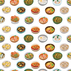 Thaifood seamless pattern background.
