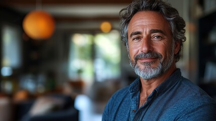 father looking at smart thermostat adjusting lowering heating temperature at home concept of sustainable efficient and smart technology in home heating and thermostats