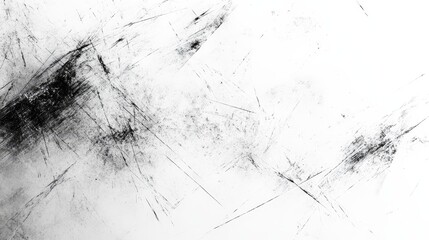Vintage Film Effect with Sparse Fine Line Mottling, Scratched Lines, and Messy Thin Arcs on a White Background in Pencil Drawing Style with Dim Lighting, Capturing Nostalgic and Artistic Aesthetic.
