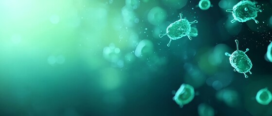 Minuscule life forms interacting, theory of symbiosis, microscopic view, detailed textures