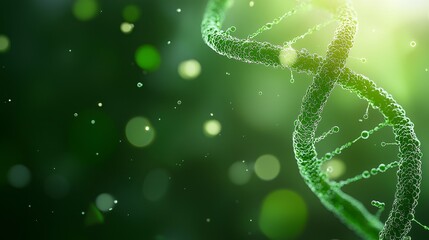 Analysis of algae s genetic diversity, detailed DNA structure, vibrant, microscopic study