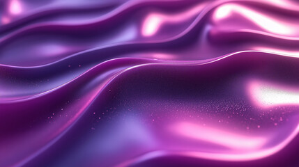 Obraz premium Abstract flowing waves in vibrant shades of purple with a smooth texture, showcasing artistic design elements and light reflections
