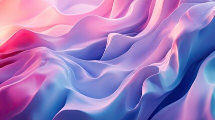 Obraz premium 3D abstract background with fluid, wave-like patterns in gradient colors, creating a sense of depth and motion. Perfect for modern and digital designs. -