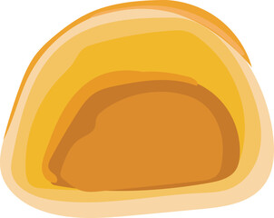 Chinese moon cake illustration on transparent background.
