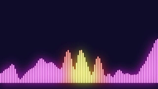 4k abstract music sound wave or audio wavefrom isolated on green screen background.Line digital minimalist voice and symbol technology.