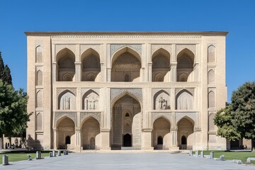 Naklejka premium The Madrasah of Ulugh Beg in Samarkand Uzbekistan