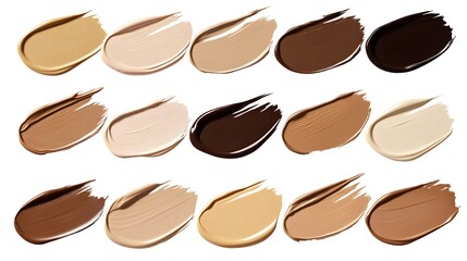 Makeup Foundation Swatches   Different Skin Tones and Shades