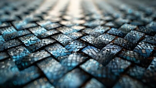 Intertwined carbon fiber fibers in close-up.