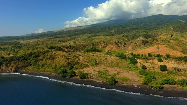 nature ocean mountain indonesia sumbawa