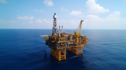 Offshore Oil Rig Platform in the Ocean