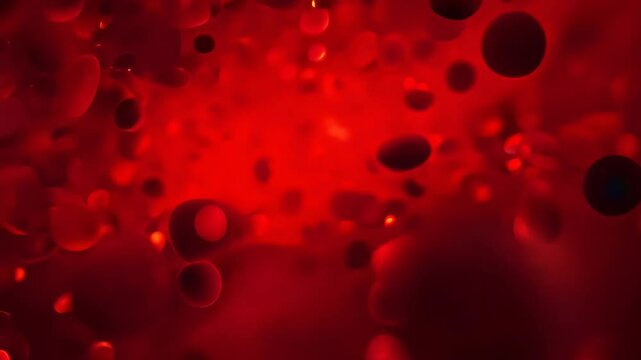 Red blood cells arterial blood stream medicine health biology anatomy physiology microscopic microbiology science medical treatment human vein circulation pressure level life cell scientific material