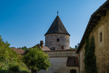 Fototapeta premium Hrad Pernstejn, Czech Republic -August 20 2024: Castle in the South Morav Region