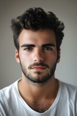 Obraz premium Portrait of a Young Man with a Beard