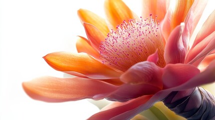 Obraz premium Close-up of a Pink and Orange Flower.