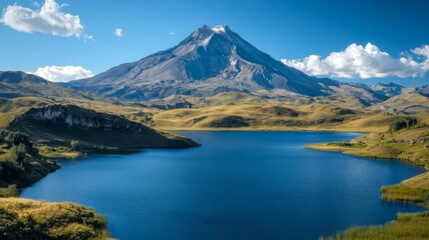 Majestic Mountain Over Serene Lake