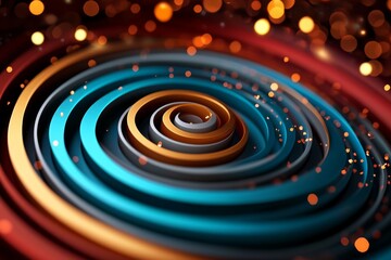 Abstract Christmas, concentric circles, layered hues represent the warmth and togetherness of the holiday season