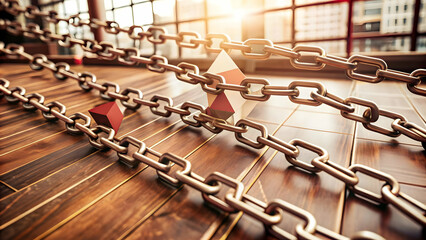 Efficient Cost Reduction in Blockchain Technology: Flat AI Concept with Downward Arrow, Smart Business Vector Illustration