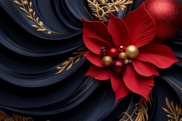 Abstract Christmas, layered shapes, rich textures offer a tactile, multi-dimensional holiday experience