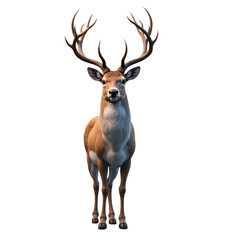 Fototapeta premium Red Deer Isolated on Transparent Background
