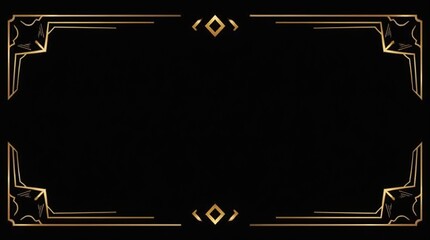 Elegant gold art deco divider for 1920s themed designs