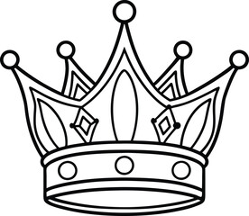 King Crown Sillhoute Vector