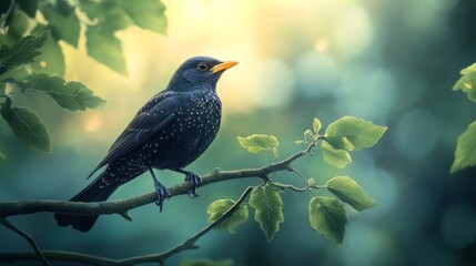 Fototapeta premium Turdus merula's nature home