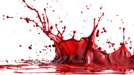 Chocolate liquid splashing on white background, isolated.