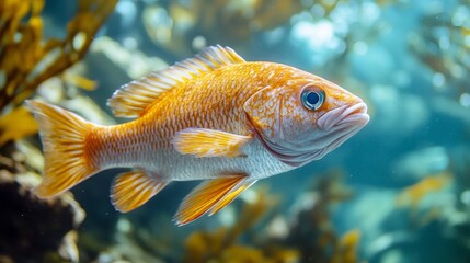 Colorful Fish in Kelp Forest