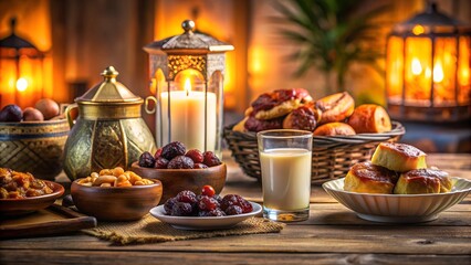 Fototapeta premium A Suhoor аinspired by the Ramadan holiday