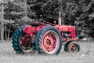 Old farm tractor