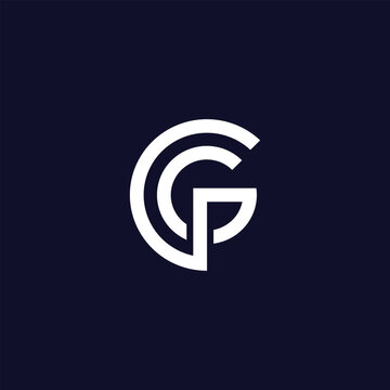 alphabet letter icon logo CGP or PGC